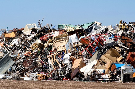 Furniture waste at a landfill site — 11 million tonnes every year in the EU